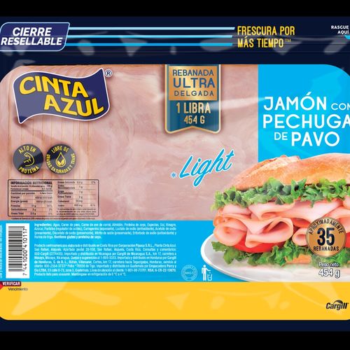 Jamon Pech Pavo Light 454 Gr Pq Ca Ea