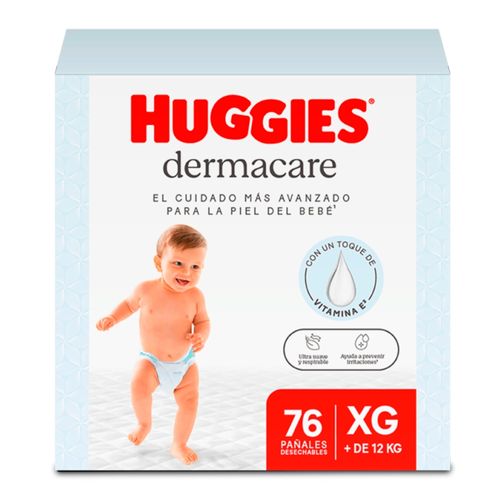 Pañales Huggies Dermacare Etapa 4/XL - 76 Unidades