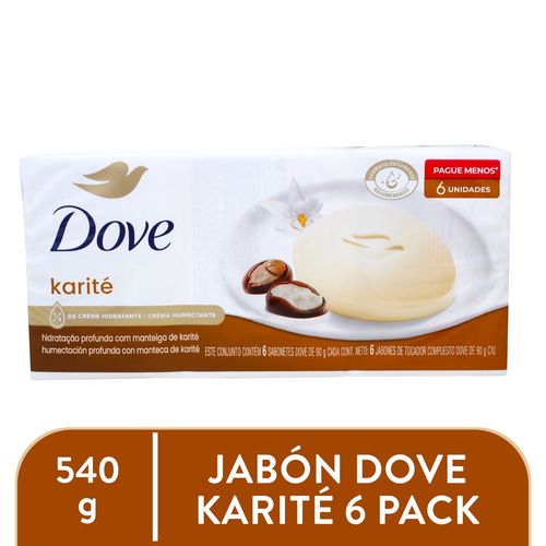 Jabón Barra Dove Con Karité 6 Pack -540g