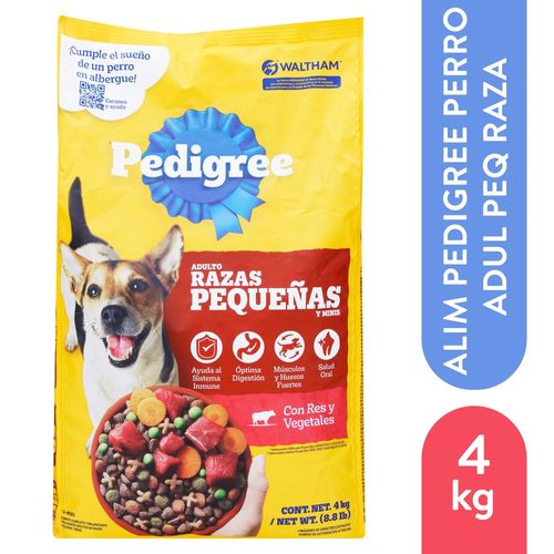 Alimento Pedigree para Perro Adulto Razas pequeñas - 4 kg