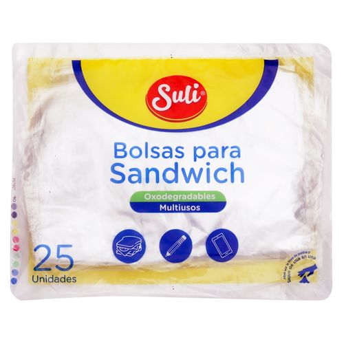 Bolsas Para Sandwich Suli Multiusos - 25 Unidades