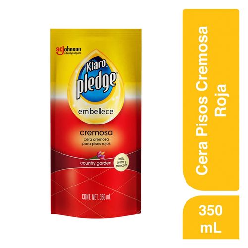 Cera Klaro Pledge Cremosa Rojo - 350 ml