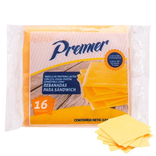 Queso Procesado Premier en Rodaja - 272 g