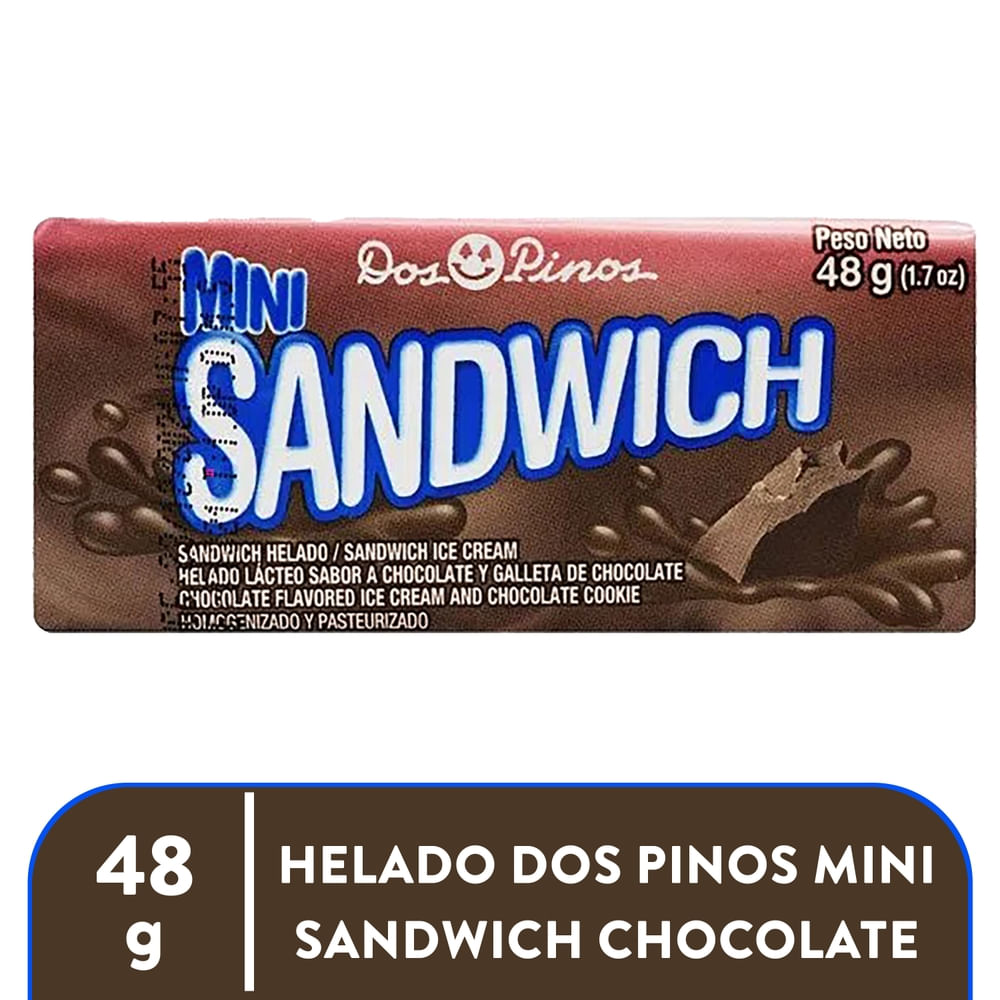 Dos Pinos Helado mini sándwich chocolate 48 g