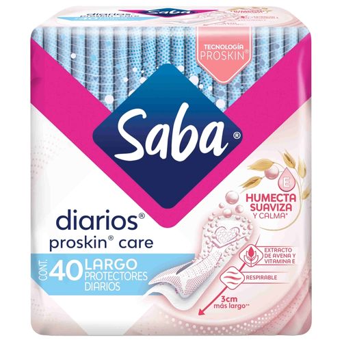 Protectores Diarios Saba Proskin Multiestilos Largos - 40 Uds
