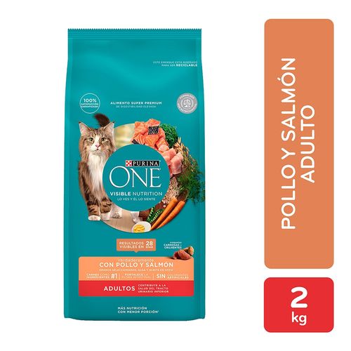 Alimento Para Gato Adulto Purina One Salmón - 2 kg