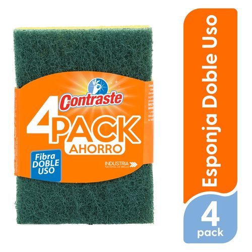 Esponja El Contraste Doble Uso - 4 Pack