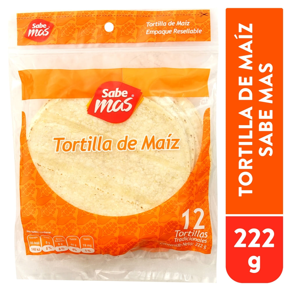 Sabemas Tortilla De Maíz Regular 12Uds [29717]