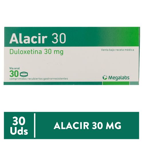 Alacir 30 mg caja 30 comprimidos - Precio indicado por caja