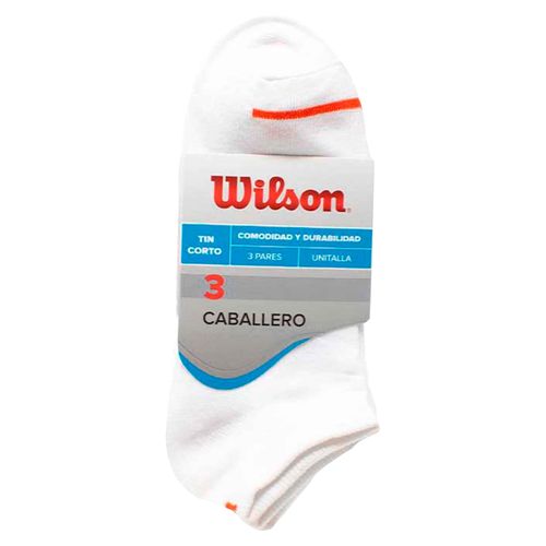 Pack 3 Medias Tin Wilson Caballero Blanco Sin Felpa Modelo: B5827