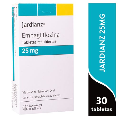 Jardianz 25 mg caja 30 comprimidos - Precio indicado por caja