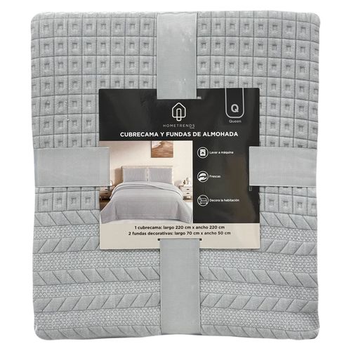 Cubre cama queen Home Trends con fundas de almohada