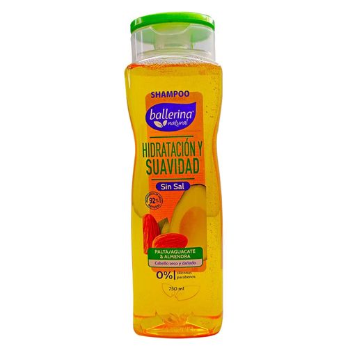 Shampoo Ballerina Aguacate, Sin Sal - 750 ml