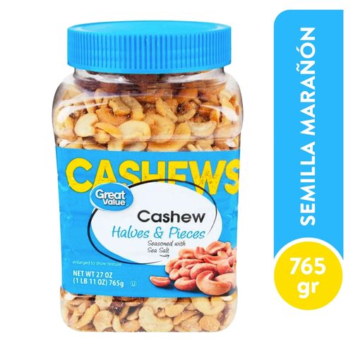 Semillas de Marañón Great Value Sazonadas Con Sal - 765 g