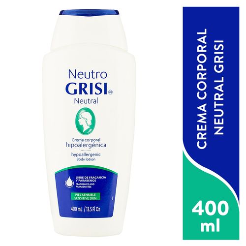 Crema corporal Grisi neutral hipoalergenica - 400 ml