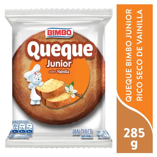 Queque Bimbo junior rico seco de vainilla - 285 g