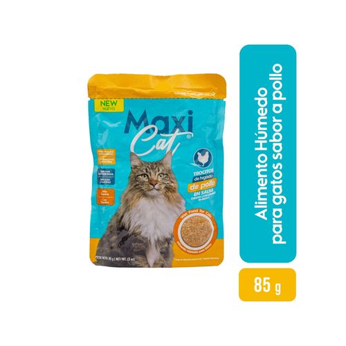 Alimento Pouche Maxicat 85gr Sabor Pollo