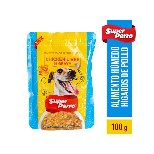 Alimento húmedo Super Perro sabor higado y pollo - 100 g