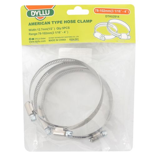 Abrazadera Acero Dyllu 102mm 5 Piezas