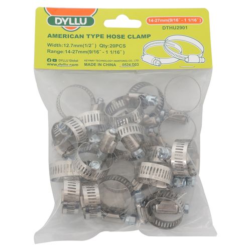 Abrazadera Acero Dyllu 27mm 20 Piezas