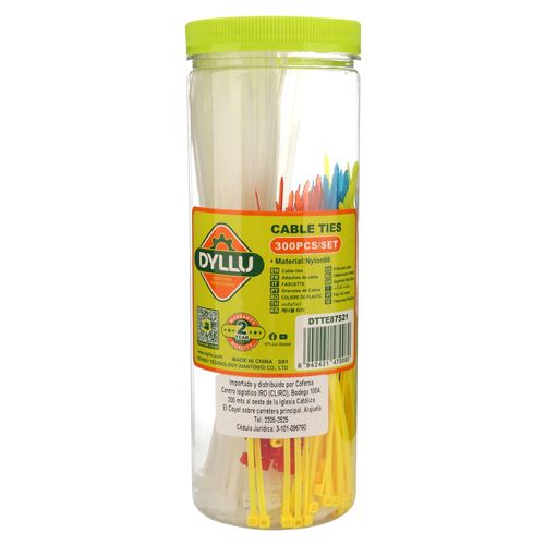 Amarra Plastica Dyllu 300 Pcs Dtte87521