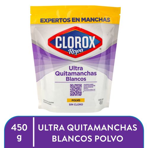Quitamanchas Clorox, Ropa Blanca Polvo Doypack - 450g