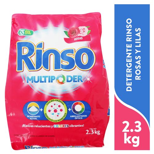 Detergente en polvo Rinso multipoder rosas y aloe vera - 2500 g