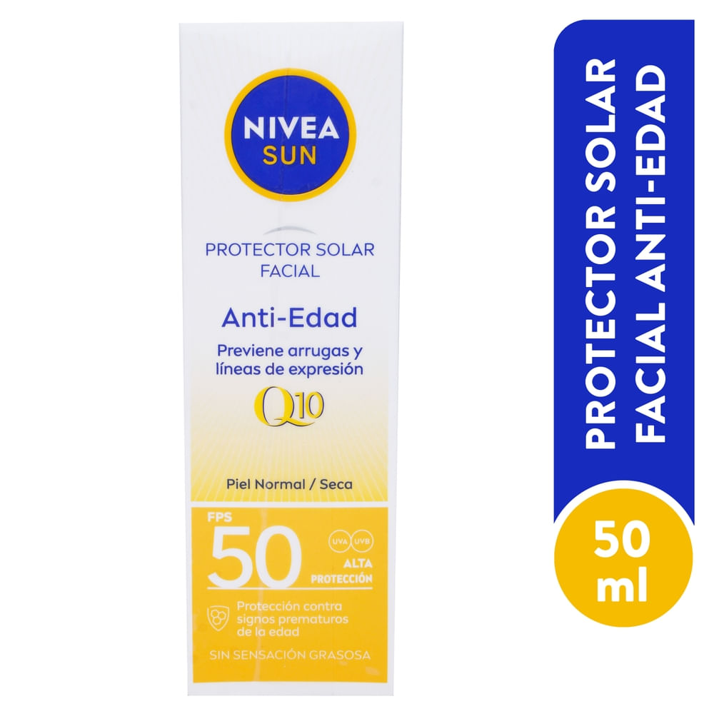 Nivea Protector solar facial sun anti edad FPS 50 50 ml