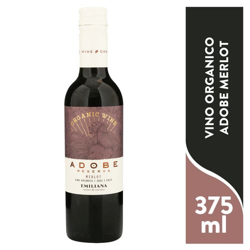 Vino Organico Adobe Merlot 375 Ml