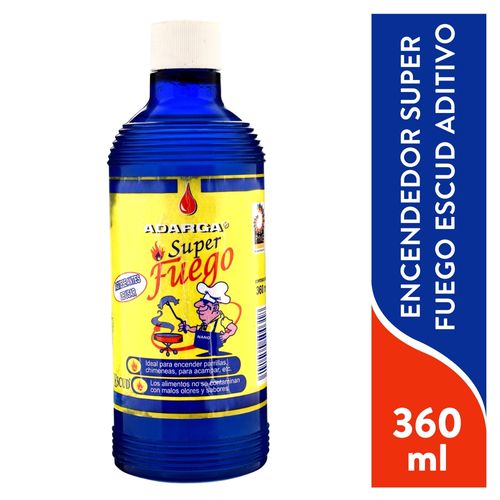 Encendedor Super Fuego Escudo Aditivo Inflamable para parrillas - 360ml