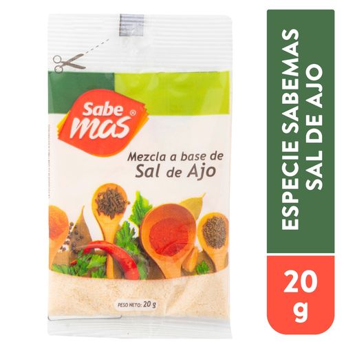 Condimento Sabemas a base de sal de ajo - 20 g