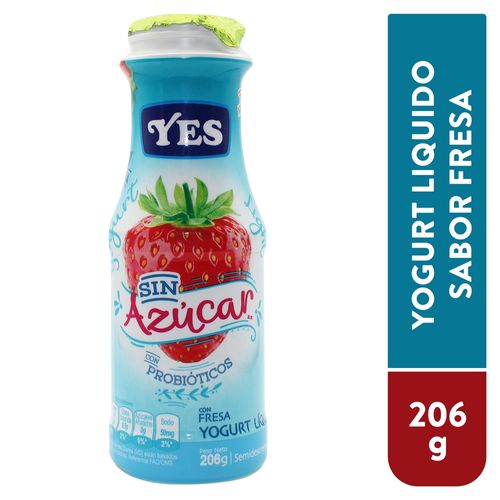 Yogurt Yes Líquido Light Sin Azúcar Fresa - 206gr
