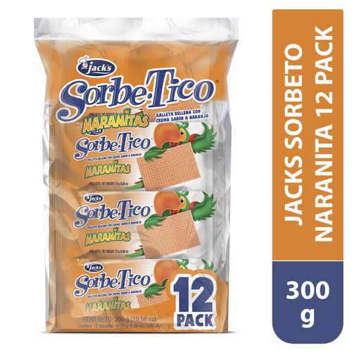 Galleta Jack's sorbetico naranitas 12 pack - 300 g