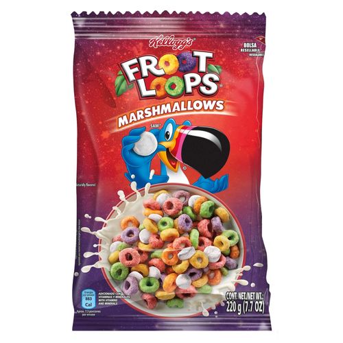 Cereal Kelloggs Froot Loops Malvavisco Bolsa - 220 g