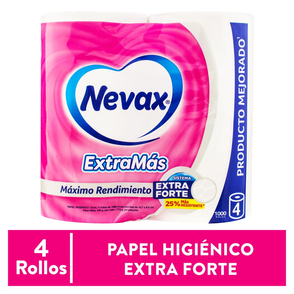 Nevax Papel Higiénico Extramás- 4 Rollos
