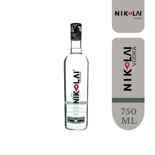 Vodka Nikolai etiqueta negra botella - 750 ml