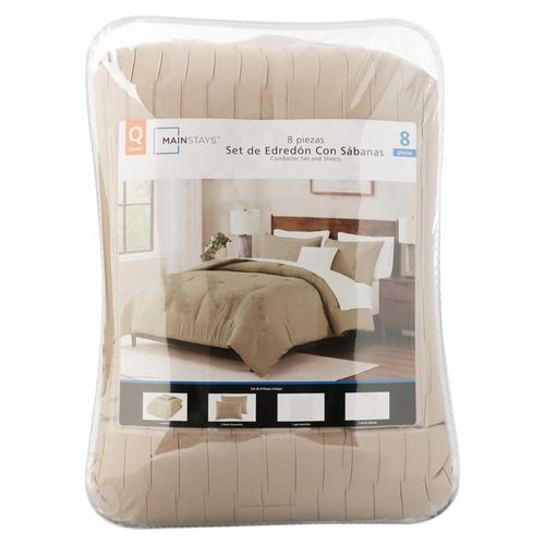 Ms Edredon Axel 8pzs Q Taupe Ea