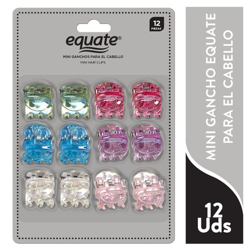 Mini Gancho Equate Para Cabello 12 Piezas