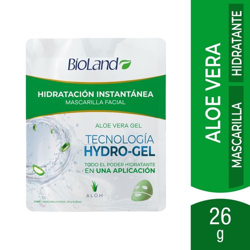Máscara Facial Bioland Hydro Aloe vera - 26 g