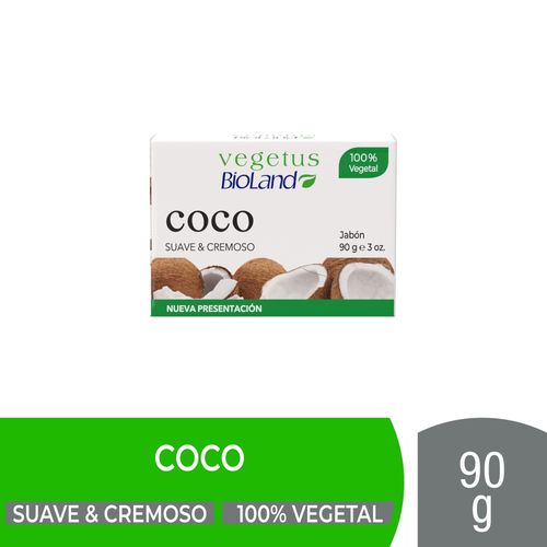 Jabón Coco Bioland Suave Y Cremoso - 90 g