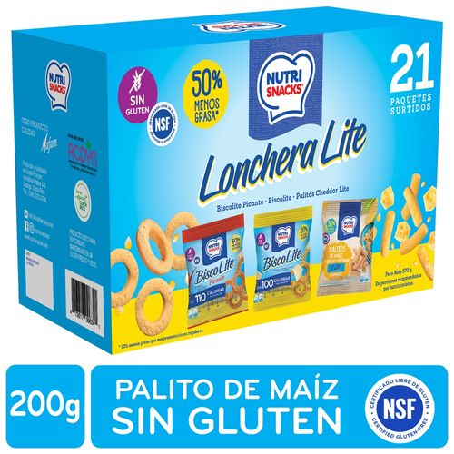 Lonchera lite Nutrisnacks surtido Certificado libre de gluten 21 Pack - 570 g