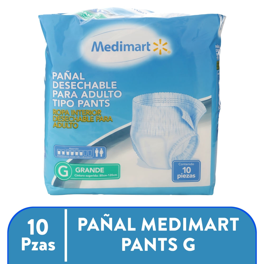 Medimart Pañal para adulto pants talla M Pack 10