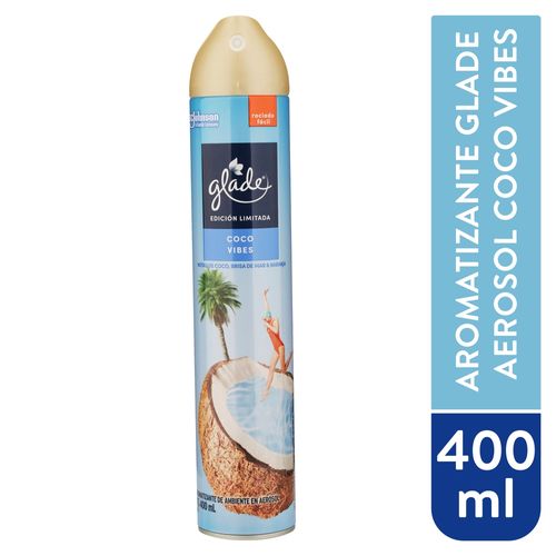 Aromatizante Glade Aerosol Coco Vibes - 400 ml