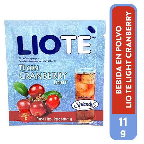 Bebida En Polvo Lioté Light Cranberry Splenda 11 G
