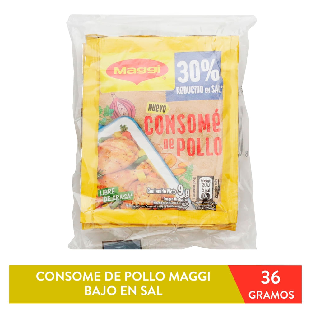 Maggi Consome Pollo Bajo En Sal 36 g