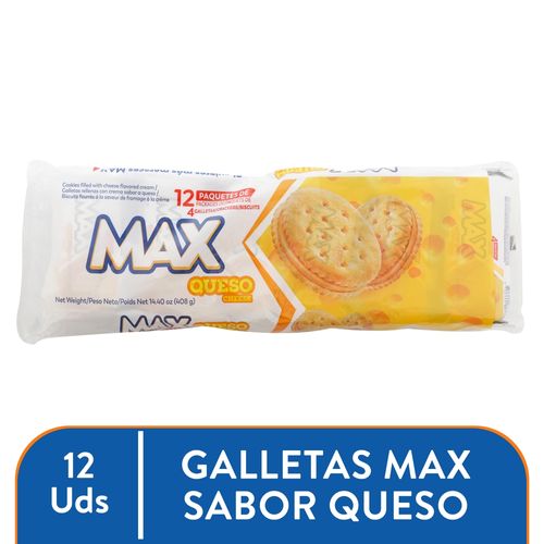Galleta Rellen Queso Max 12 Pk 408 Gr