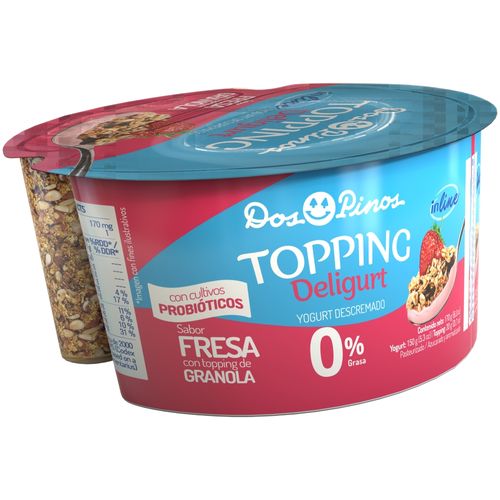 Yogurt Dos Pinos In Line Topping Fresa - 170 g