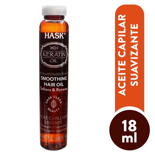 Aceite capilar Hask suavizante  con proteína y keratina  -  18 ml