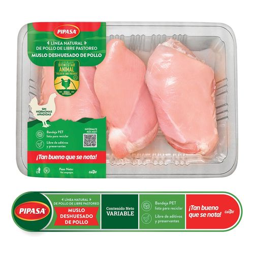 Muslo de Pollo Deshuesado Pastoreo Pipasa Empacado - Precio por Kilo