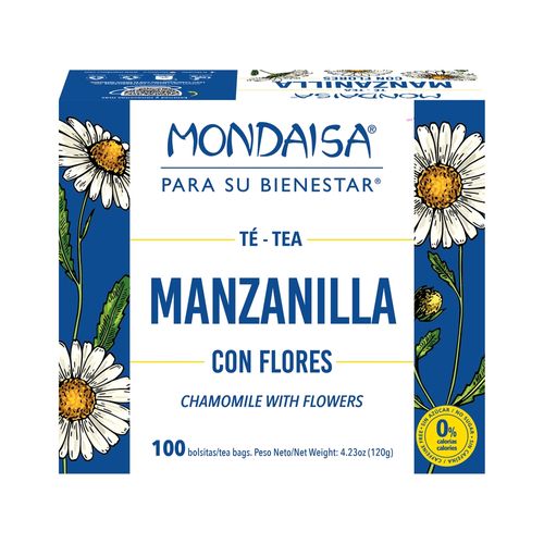 Té Mondaisa Manzanilla Natural  Caja 100 uds - 120 g